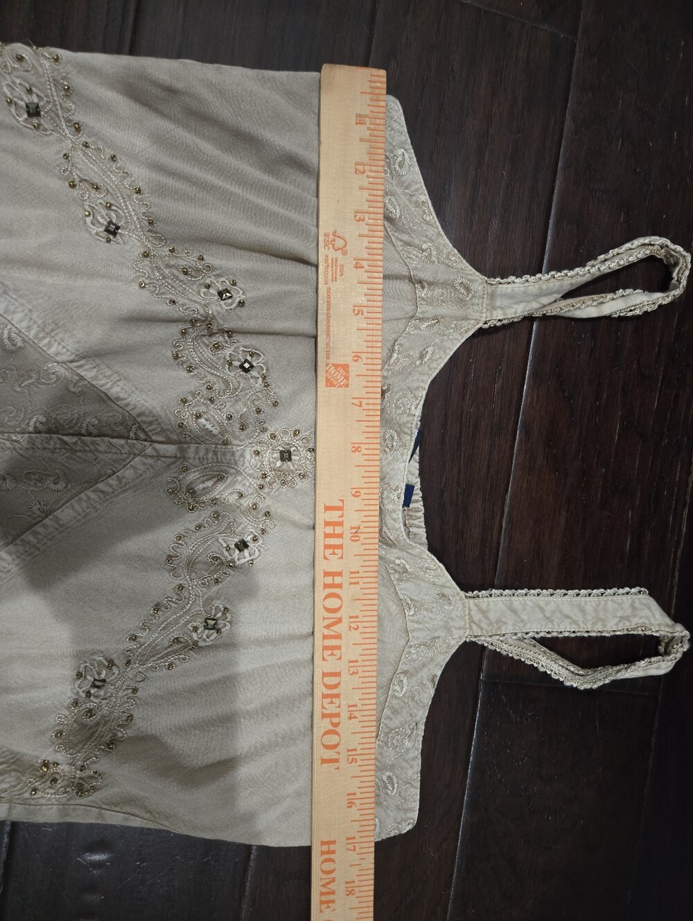 Coline XL Boho Goddess Embroidered Midi Dress Stonewashed Festival Chic Earthy - Picture 7 of 16